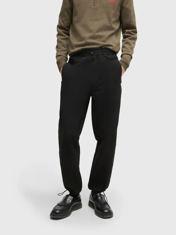 HUGO- GENDO black trousers with elastic waist - Image 2