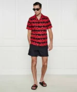 HUGO-Relaxed-fit shirt in cotton with smoke-logo print