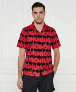 HUGO-Relaxed-fit shirt in cotton with smoke-logo print - Image 3