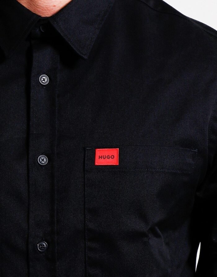 HUGO- Egrin Long Sleeve Shirt Black - Image 2