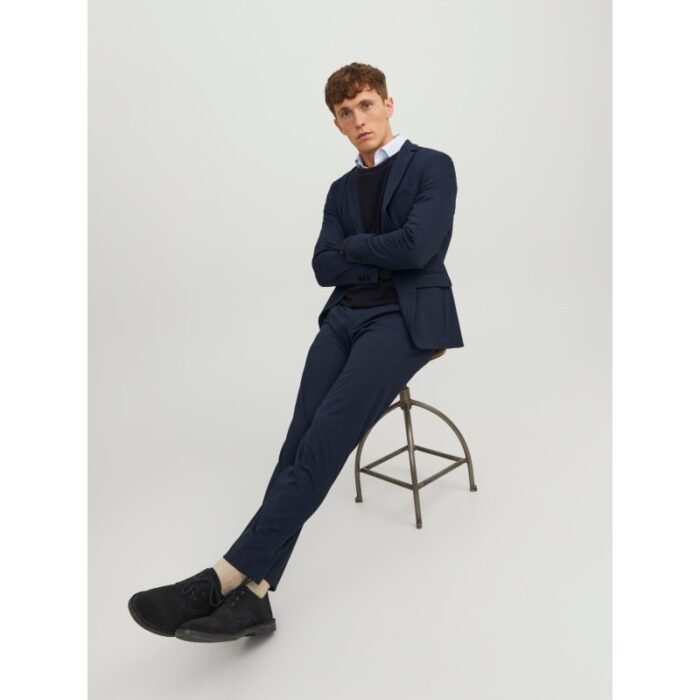 JACK & JONES Jones Slim Fit Habitbukser - Dark Navy - Image 8