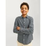 Jack and Jones Junior Check Shirt Forest Night (12260996) - Image 2