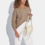 Katie Loxton Orla Canvas Strap Crossbody Bag Off White