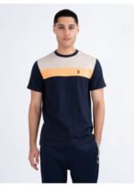 Luke 1977 Millko Pecker Tape Panelled T-Shirt - Dark Navy - Image 5