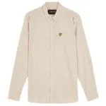 Lyle and Scott Mens Button Down Flannel Shirt - Putty