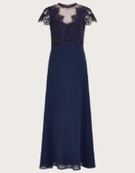 Diana Lace Maxi Dress Blue - Image 5