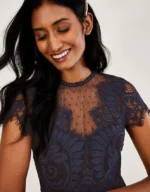 Diana Lace Maxi Dress Blue - Image 3