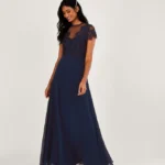 Diana Lace Maxi Dress Blue