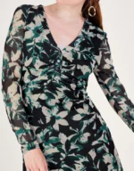 Fawn Floral Mesh Dress Green - Image 5