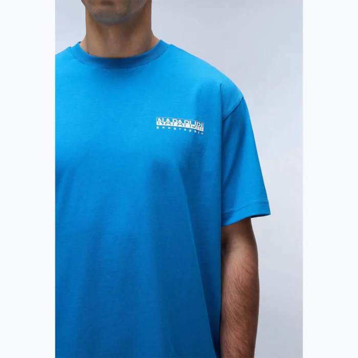 Men's Napapijri S-Linth blue sapphire t-shirt - Image 5