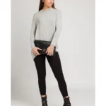 'Ermes' Black Leather Cross Body Clutch Bag