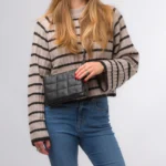 'Carmen' Navy Nappa Leather Cross Body Bag