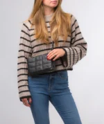 'Carmen' Navy Nappa Leather Cross Body Bag
