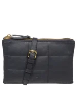 'Carmen' Navy Nappa Leather Cross Body Bag - Image 3