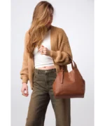 'Colette' Oak Leather Handbag - Image 2