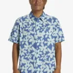 QUIKSILVER-ClassicMen Blue Short Sleeve Pocket Shirt