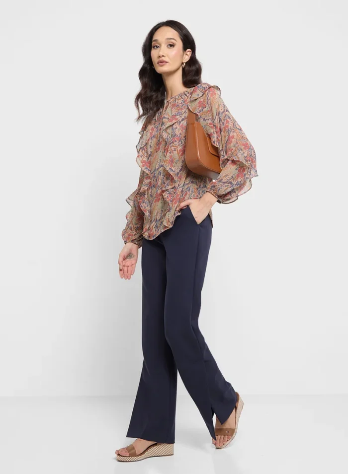 Lauren Ralph Lauren Ruffle Printed Top - Image 3