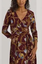 Ralph Lauren-Dress Carlyna-3/4 Sleeve-Day Dress 250951440001 600 red - Image 4