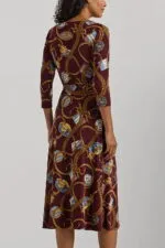 Ralph Lauren-Dress Carlyna-3/4 Sleeve-Day Dress 250951440001 600 red - Image 2
