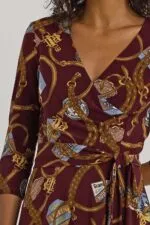 Ralph Lauren-Dress Carlyna-3/4 Sleeve-Day Dress 250951440001 600 red - Image 3