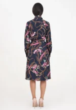 Women's Blue Midi Dress with Print - Image 3