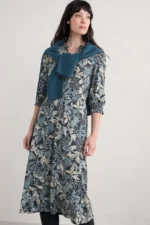 Sea salt - Foxtrot Dress Inked Foliage Dusky Jade