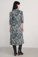 Sea salt - Foxtrot Dress Inked Foliage Dusky Jade - Image 4