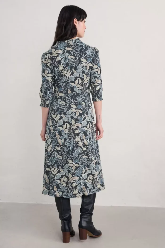 Sea salt - Foxtrot Dress Inked Foliage Dusky Jade - Image 4