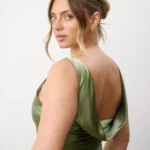 six stores - Cowl Back Satin Bridesmaid Dress - Champagne