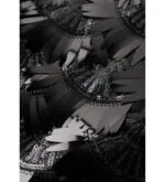 Black Sequin Embellished Mini Dress - - Image 2