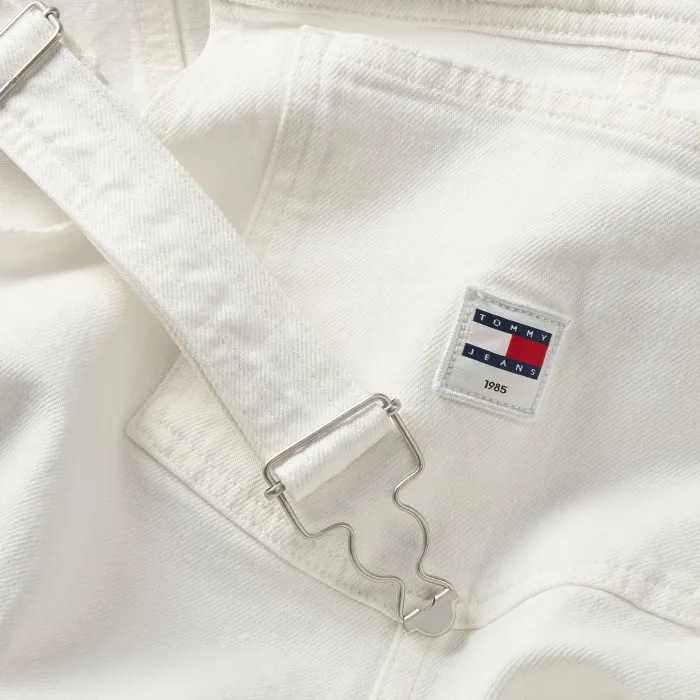 Tommy Jeans Women's Iconic Denim Dungaree Dress - White - Image 2