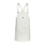 Tommy Jeans Women's Iconic Denim Dungaree Dress - White - Image 3