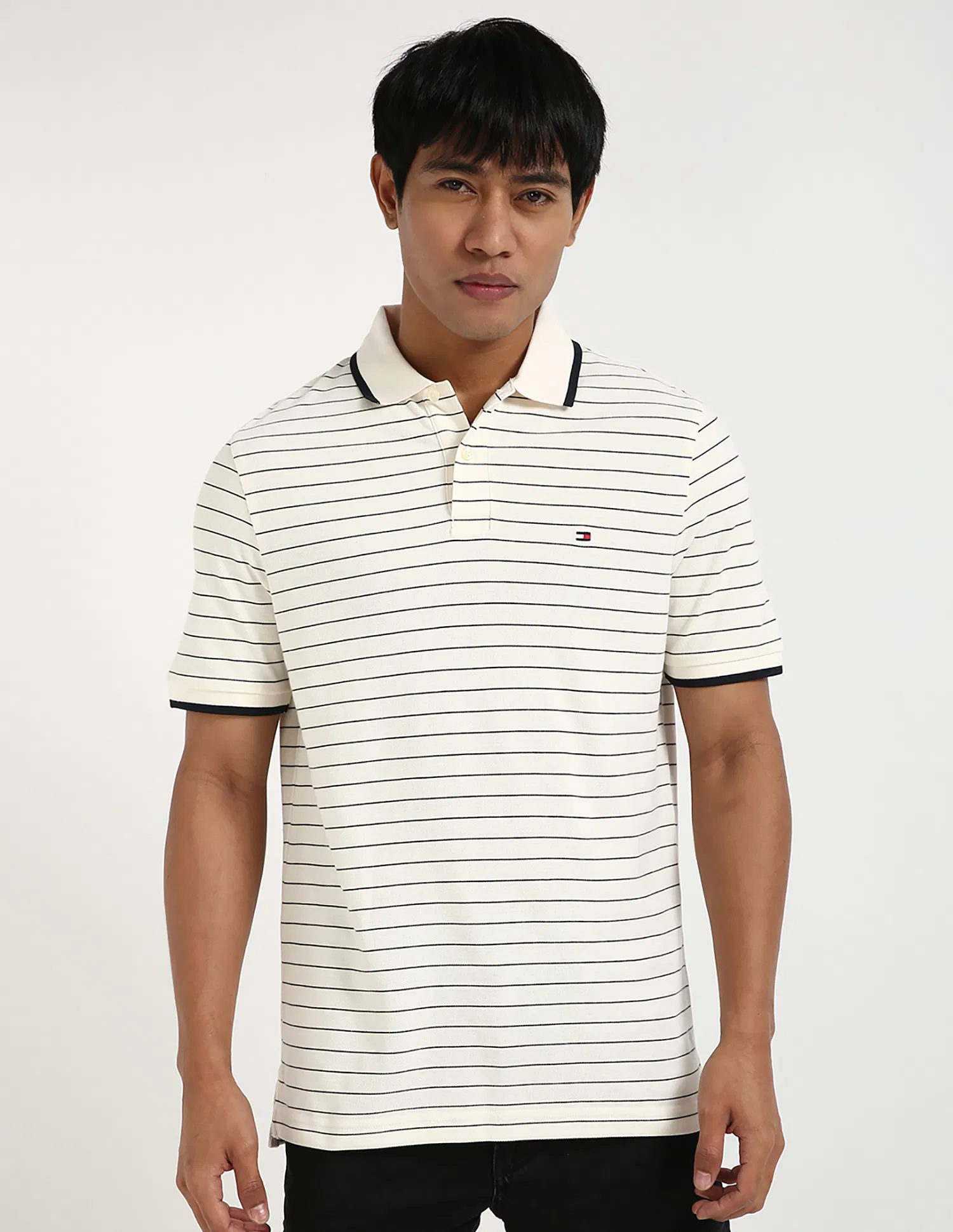 TO-T--0335 (3) Tommy Hilfiger Stripe Regular Fit POLO - Image 1
