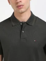 Men Solid Polo Neck Cotton B - Image 2
