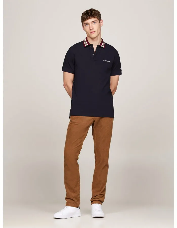 Tommy Hilfiger Contrast Collar Regular Polo Shirt - Image 3