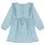 Tommy HilfigerYounger Girls Blue Logo Denim Dress - Image 4