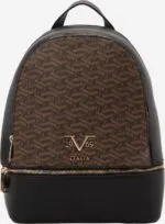 Robi  AOP 19V69 Italia Monogram Backpack - Brown