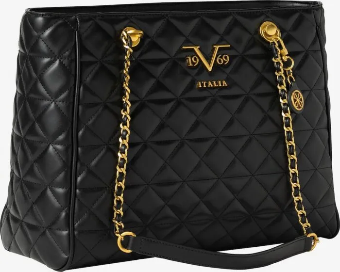 19V69 Italia By Versace Quilted Tote Bag - Black - Image 2