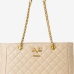 19V69 Italia By Versace Quilted Tote Bag - Beige