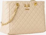 19V69 Italia By Versace Quilted Tote Bag - Beige - Image 2