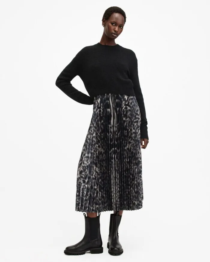 Jinx 2-In-1 Printed Pleated Maxi Dress - Image 5