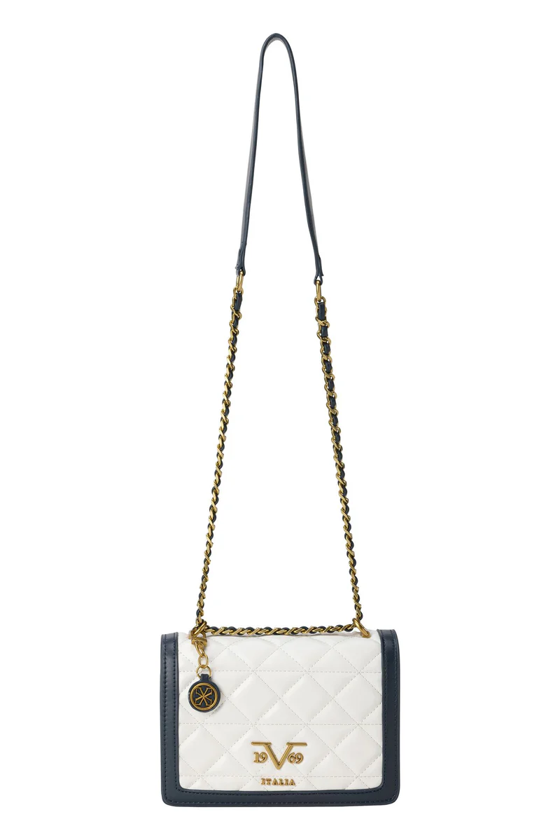 19-BA-1938 19V69 Italia by Versace GABY OFFWHITE/NAVY V69WBAG12 - Image 1