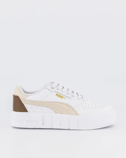Puma Cali Court LTH 393802-17 White-Beige Women's Athletic Shoes