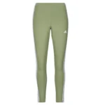 adidas Essentials 3-Stripes High-Waisted Single Jersey Leggings women's Tights in Green