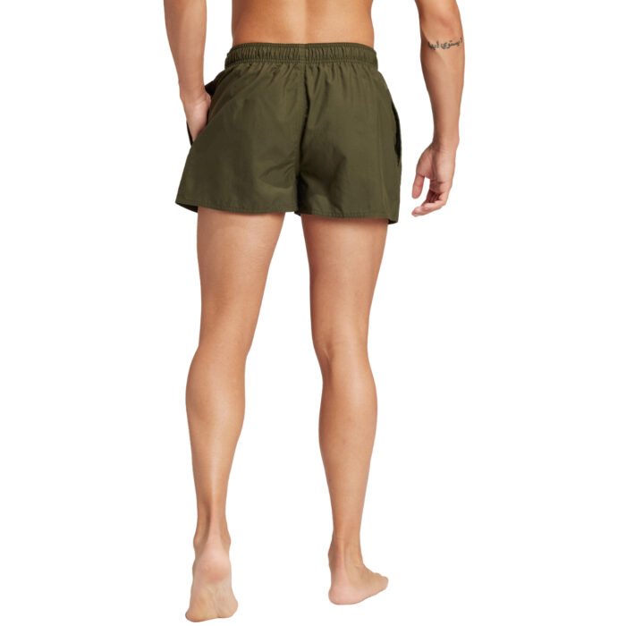 Men's adidas Essentials Logo Swim Shorts Olive IX7566 - Image 4