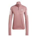 adidas-Own The Run Half-Zip Long Sleeve Rose