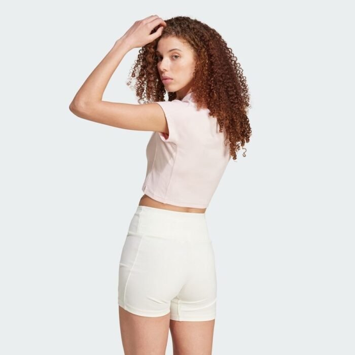 Adidas Lounge Ribbed Crop Tee - Image 2