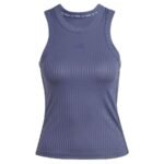 Adidas All Gym Seasonal Rib Tight Fit Tonal 3-Stripes Tank Top