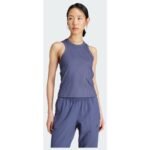 Adidas All Gym Seasonal Rib Tight Fit Tonal 3-Stripes Tank Top - Image 3