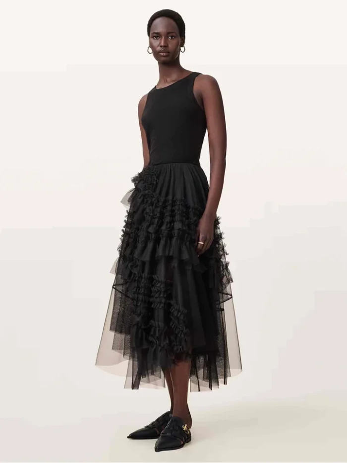 AllSaints - Women's Jen Tulle Maxi Skirt - Image 3
